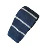 Gravata Tricô Casual Listrada Masculina Atacado, Gravata de Pescoço Estreita Slim Fashion, Gravata Tricô Plano Slim Masculina
