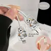 Protector de Cable de Datos Acrílico con Patrón de Búho de Piedras Preciosas - Anti-Rotura para Tipo-C e i