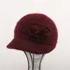 Chapéu de Pelo de Coelho Mãe de Inverno Chapéu de Lã com Veludo Extra para Mulheres Avós Chapéu de Tricô Grosso com Veludo Extra para Pessoas de Meia-idade e Idosos