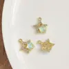 Nuevo Colgante de Aleación Microincrustado Accesorios para Joyería DIY Pulsera Collar Colgante de Joyería Estrella Luna Venta al por Mayor