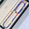 Moderna cadena para el cuello de lapislázuli natural y cornalina, cadena para la clavícula, cadena para suéter