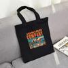 Bolsa de Lona Fabricante de Origem Personalizada Impressão Bolsa de Ombro de Lona Criativa Bolsa de Algodão Logo Personalizado Bolsa Promocional de Publicidade