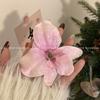 Presilha Lateral de Flor Feminina Senso de Alto Nível Flor de Simulação Acessório de Cabelo Celebrante da Internet Mesmo Grampo de Cabelo Flor Cymbidium Acessórios de Cabelo para Férias à Beira-Mar