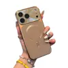 Adecuado para funda magnética láser galvanizada para iPhone 17 Pro Max, funda para teléfono para Apple 16 con cubierta de protección de película para lente incorporada