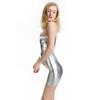 Explosões da Amazon Europeia e Americana 2023 Vestido Sexy de Couro Envernizado Metálico Tubo na Altura do Quadril Saia de Comércio Exterior Feminina
