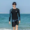 Novo Roupa de Neoprene para Homens e Mulheres, Roupa Conservadora de Snorkel com Mangas Longas Dividida, Roupa de Banho para Casal, Roupa de Surf