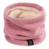 Cachecol de Ciclismo de Inverno para Homens e Mulheres, Gola de Lã, Cachecol Tricotado para Coluna Cervical, Cachecol com Forro de Fleece para Manter Aquecido