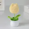 Produto Acabado Cruzamento Fio Girassol Planta em Vaso Flor Artificial Decoração de Mesa para Sala de Estudo Natal Ano Novo Jardim de Infância Pequeno Presente