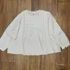 Blusa de Encaje Patchwork Estilo Mori para Mujer, Nueva Colección de Primavera, Corte Holgado, Versátil, Juvenil, Camisa Babydoll Fresca