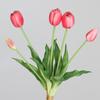 Buquê de tulipas de borracha macia artificial, flores falsas, modelo de casa, decoração de quarto, tulipas de látex PE, flores decorativas