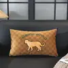 Almohada Decorativa de Lujo Ligero Americano Color Té con Leche Jacquard de Terciopelo de Alta Calidad Cubierta para Cojín de Respaldo de Sofá, Sala de Estar, Mesita de Noche Estilo Moderno de Mediados de Siglo
