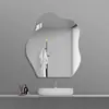 Espejo acrílico de pared para baño, espejo suave, espejo irregular, espejo de nube, espejo de tocador sin perforaciones.