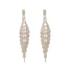 Nuevos Pendientes Largos Brillantes de Diamante Completo de Lujo de Gama Alta Más Vendidos Pendientes de Moda Europeos y Americanos Joyería para Orejas de Novia Accesorios para Vestido de Novia