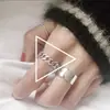 Anillo Vintage Estilo Coreano de Plata de Ley 925 para Mujer, Anillo para Dedo Índice, Tendencia Estilo Ins, Único Sencillo Cadena Retorcida Anillo de Superficie Lisa