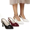 Descubre las novedades zapatos de tacón de aguja con punta fina para mujer estilo elegante de temperamento boca poco profunda para ir al trabajo tacones altos