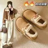 Sandálias Birkenstock de Solado Grosso Forradas com Pelo Femininas 2026 Novo Estilo Inverno Acolchoado Espesso Quente Cobertura Total Birkenstock Sapatos de Algodão com Pelo Feminino