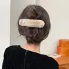 Grampo de Cabelo Elegante de Pelúcia com Pérolas Bico de Pato Headwear Feminino de Alta Qualidade Presilha Tubarão para Cabelo Presilha para Prender Meio Rabo Grampo de Cabelo