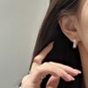 S925 Sterling Silver Arco Coreano Irregular Stream Coreano Blogger Brincos Coreano Nicho Design Ear Studs