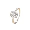 Anillo de copo de nieve nuevo de deseo transfronterizo simple nicho lujo ligero elegante anillo entrega de una pieza