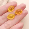 Pingente de Folha de Fruta Mini Estéreo Acrílico DIY Passante Contínuo Contas Soltas Pingente de Maçã Pera Acessórios de Joia Material
