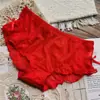 [Rojo Ancola] 880# Ropa Interior Roja Grande de Año Nuevo Malla de Encaje Seda de Hielo Ropa Interior Roja