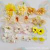 Bolsa de Materiales de Flores Artificiales Set de Ramo de Flores Falsas Flor de Ensamblaje Accesorios de Fotografía de Flores Diadema DIY para Minorías Pasador Producción de Flores
