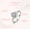 Anel de Diamante Florido Clássico de Trevo de Quatro Folhas Ouro 18K Anel de Diamante Feminino Quilate Diamante Proposta Casamento Anel de Diamante de Platina