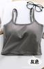Camisola de algodón puro con espalda cruzada y copa fija para mujer, ropa interior con tirantes ajustables para el hombro, top corto sexy a la moda para chica