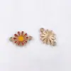 Moda Coreana Joias de Margarida Acessórios Liga de metal Colar Pingente Conector de Pulseira Duplo Pendurado Acessórios DIY Acessórios