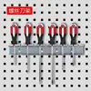 Ganchos de Metal para Tablero Perforado con Agujero Cuadrado Tablero de Pared para Colgar Herramientas Estante de Herramientas Hardware Accesorios Estante de Almacenamiento Organizador