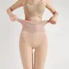 Nuevos pantalones de una pieza de cintura alta con control de abdomen y levantamiento de glúteos, leggings brillantes, pantimedias antienganches, pantimedias florales de hada