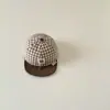 Gorro de Bebé Yipan Primavera y Otoño Nueva Moda Cuadros Visera Solar para Bebés Gorra de Béisbol para Niños