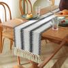 Bandera de Mesa Transfronteriza Costura Borla Estilo Americano Estilo Simple Lujo Ligero Alta Gama Decoración de Mesa para Vacaciones Mantel Largo Algodón y Lino