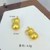Pulsera de Cuerda Trenzada con Forma de Calabaza, Tejido Hecho a Mano Tradicional en Oro Arena, Chapado en Cobre Dorado, Nuevo Estilo Chino, Estilo Nacional Artístico Retro, Modelo para Mujer