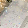 Verão 2025 Novo Adesivos para Unhas Artísticas Laser Estrela Dopamina Coloridos Simples Diários DIY Adesivos de Unha Adesivo Traseiro