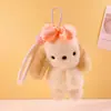 Muñeca Colgante Perrito con Lazo de Felpa Colgante Lindo para Bolso Llavero de Dibujos Animados Muñeca Colgante Pequeña Adorno