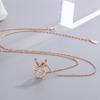 Collar de zorro de plata esterlina 999 popular transfronterizo europeo y americano, cadena elegante inteligente de clavícula de lujo ligero, joyería para niñas estilo Chanel
