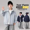 Chaqueta Reversible para Niños, Estilo Primavera y Otoño, Elegante Ropa de Abrigo de Otoño para Niños, Cortavientos para Exteriores, Chaqueta Deportiva para Niños Mayores, Cortavientos