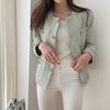 Casaco de emagrecimento slim-fit estilo Chanel tweed para mulheres 2023 primavera e outono socialite francesa em torno do pescoço trespassado casual wear