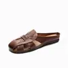 Sapatos Meia Baotou Feios Femininos Roupa Externa Sapatos Baixos Sandálias Chanel Mueller Sapatos Femininos Sandálias de Salto Baixo