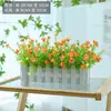 Vasos de Flores Artificiais, Vasos de Flores para Cercas, Conjuntos de Flores Artificiais, Decorações de Feriado para Sala de Estar, Decorações de Interior, Arte Floral de Plástico