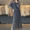 Falda fina de primavera y verano, estilo francés, ligera, de lujo, vestido de cadera, adelgazante, de moda, de longitud media, de línea A, falda larga, de moda.