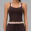 Top deportivo cruzado con bloques de color y lunares, estilo falso dos piezas, cuello halter, camiseta corta ajustada para yoga, fitness y correr