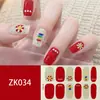 12 Dedos Blanco Sin Hornear Calcomanía para Uñas Calcomanía Completa Impermeable y Duradera Parche de Uñas para Arte de Uñas Estilo Simple Calcomanía para Uñas Película de Esmalte para Uñas