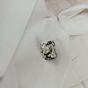 SÍ Botón de Metal Ondulado Diamante Cuadrado Yisen Chaqueta Estilo Europeo y Americano Pequeño Fragante Traje Abrigo Interior de Doble Cara Hebilla Decorativa