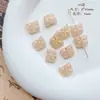 Série Rosa-Verde de Contas de Vidro Domésticas Tchecas, Flor Cruzada Fogos de Artifício Folha Feita à Mão Pintada com Ouro Materiais e Acessórios para Pulseira DIY