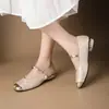 Sapatos de salto baixo populares e estilosos, estilo francês, novos sapatos Mary Jane rasos estilo chinês vintage para mulheres