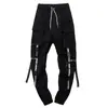 Pantalones Cargo de Cinta Casuales de Hip Hop Callejero Europeo y Americano para Hombre, Nueve Puntos, Marca de Moda, Pierna Suelta, Tendencia
