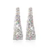 Moda europea y americana joyería nueva deseo Amazon AliExpress ebay popular color AB pedrería aretes de tachuela en forma de U para mujer