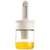 Brocha para aceite botella de aceite de vidrio integrada para el hogar resistente a altas temperaturas para hornear barbacoa comida cepillo de cocina aceite cepillo de silicona retráctil